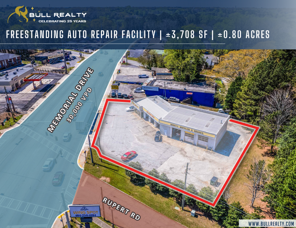 Freestanding Auto Repair Facility | ± 3,708 SF | ± 0.80 Acres | Memorial Drive, Decatur