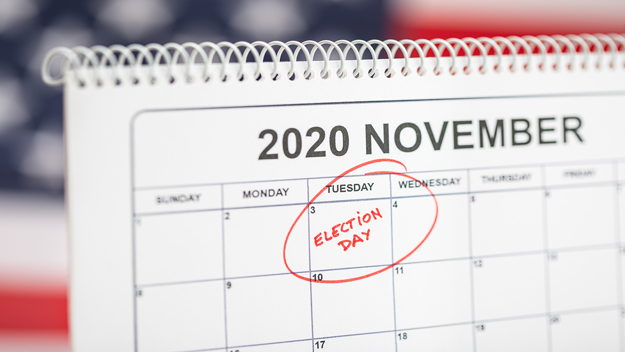 Calendar with Election Day circled